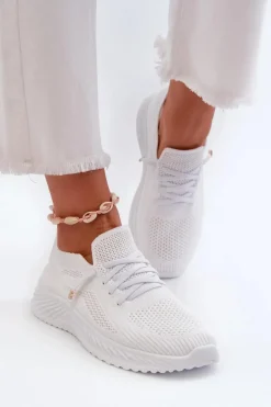 Sale Wsuwane Buty Sportowe Damskie Białe Jagelia Damskie Buty Sportowe Na Platformie
