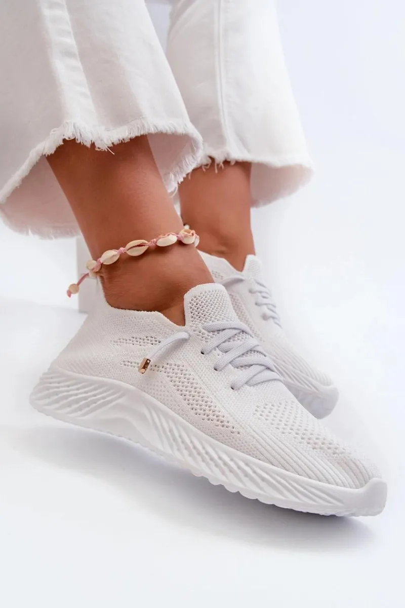 Sale Wsuwane Buty Sportowe Damskie Białe Jagelia Damskie Buty Sportowe Na Platformie