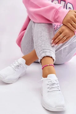 Wsuwane Damskie Buty Sportowe Białe Ellison Damskie Sneakersy Damskie