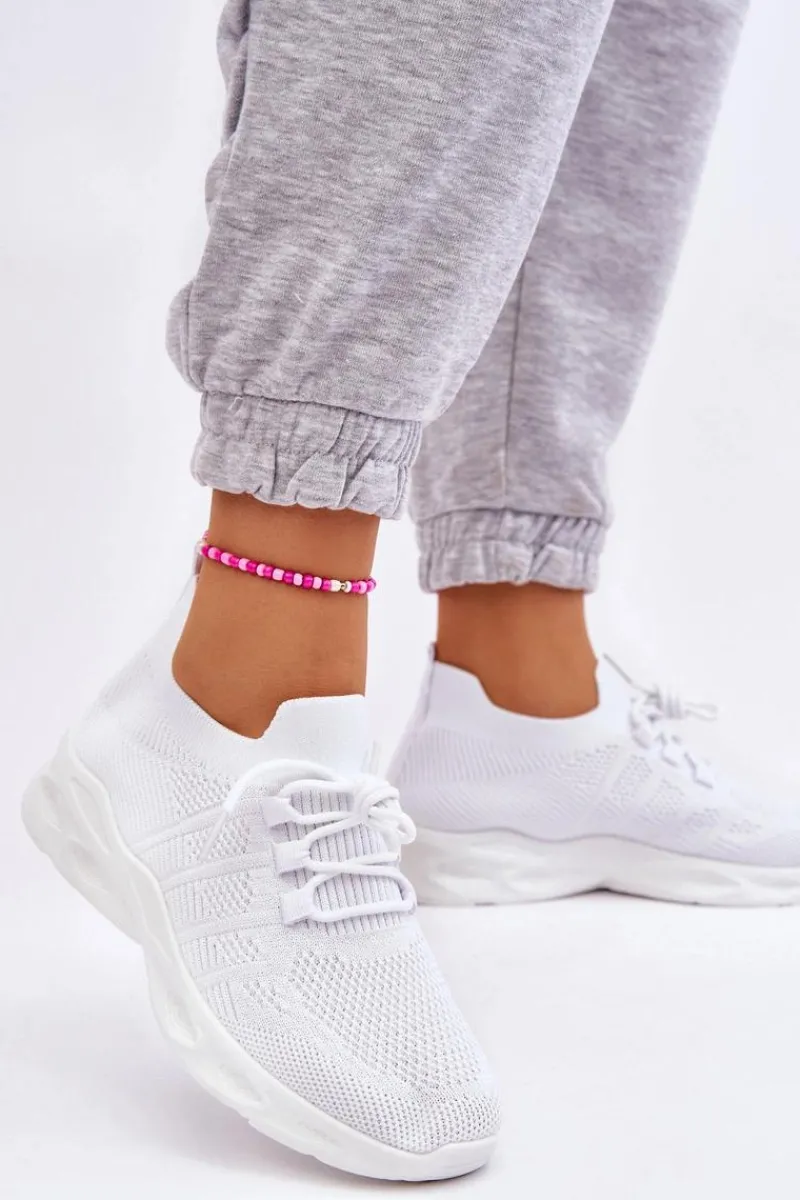Wsuwane Damskie Buty Sportowe Białe Ellison Damskie Sneakersy Damskie