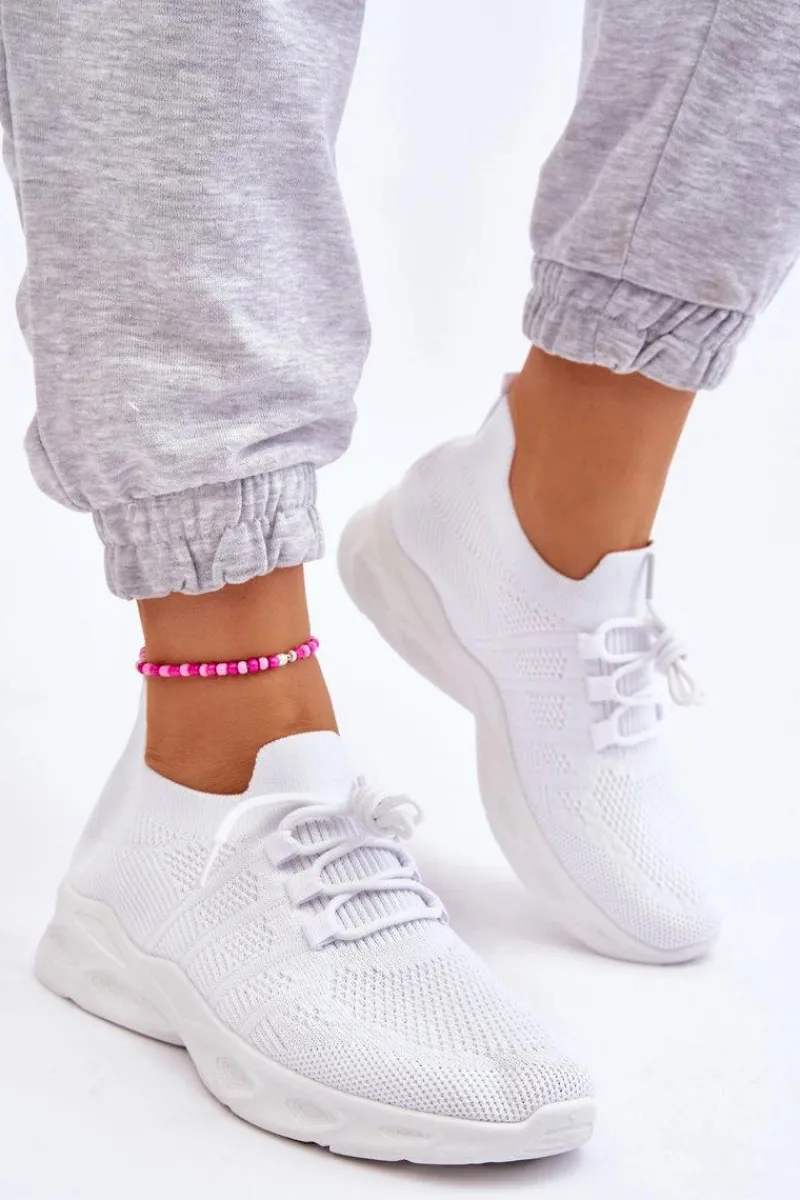 Wsuwane Damskie Buty Sportowe Białe Ellison Damskie Sneakersy Damskie