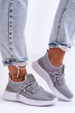 Boto Wsuwane Damskie Buty Sportowe Szare Hold Me!