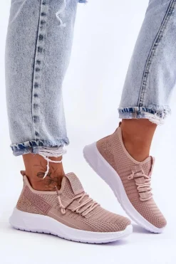 New Wsuwane Damskie Buty Sportowe Różowe Hold Me! Damskie Buty Sportowe Na Platformie|Sneakersy Damskie