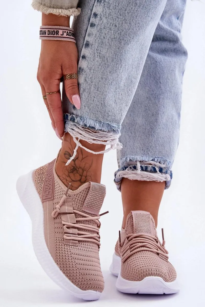 New Wsuwane Damskie Buty Sportowe Różowe Hold Me! Damskie Buty Sportowe Na Platformie|Sneakersy Damskie