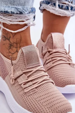 New Wsuwane Damskie Buty Sportowe Różowe Hold Me! Damskie Buty Sportowe Na Platformie|Sneakersy Damskie