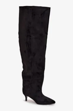 New Wsuwane Kozaki Damskie Na Szpilce Czarne Ysolienne Damskie Kozaki Ocieplane|Muszkieterki