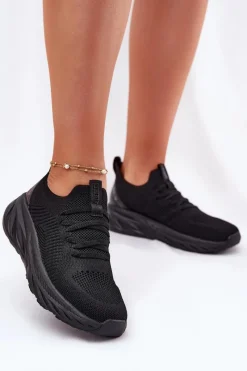 Discount Wsuwane Lekkie Buty Sportowe Damskie Big Star RR274A132 HI-POLY SYSTEM Czarne Damskie Buty Sportowe Big Star|Sneakersy Damskie