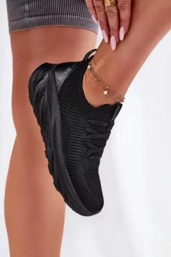 Discount Wsuwane Lekkie Buty Sportowe Damskie Big Star RR274A132 HI-POLY SYSTEM Czarne Damskie Buty Sportowe Big Star|Sneakersy Damskie