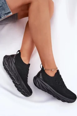 Discount Wsuwane Lekkie Buty Sportowe Damskie Big Star RR274A132 HI-POLY SYSTEM Czarne Damskie Buty Sportowe Big Star|Sneakersy Damskie