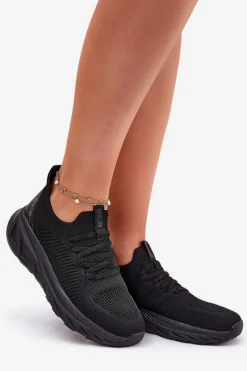 Discount Wsuwane Lekkie Buty Sportowe Damskie Big Star RR274A132 HI-POLY SYSTEM Czarne Damskie Buty Sportowe Big Star|Sneakersy Damskie