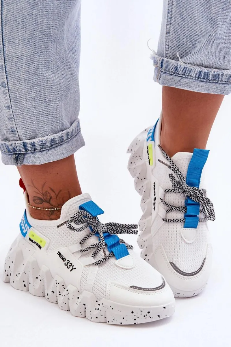 Hot Boto Wsuwane Modne Sneakersy Białe Evolution