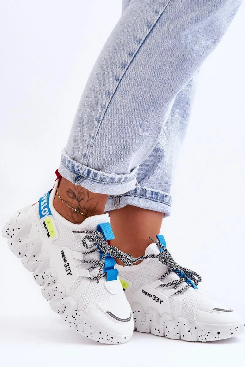 Hot Boto Wsuwane Modne Sneakersy Białe Evolution