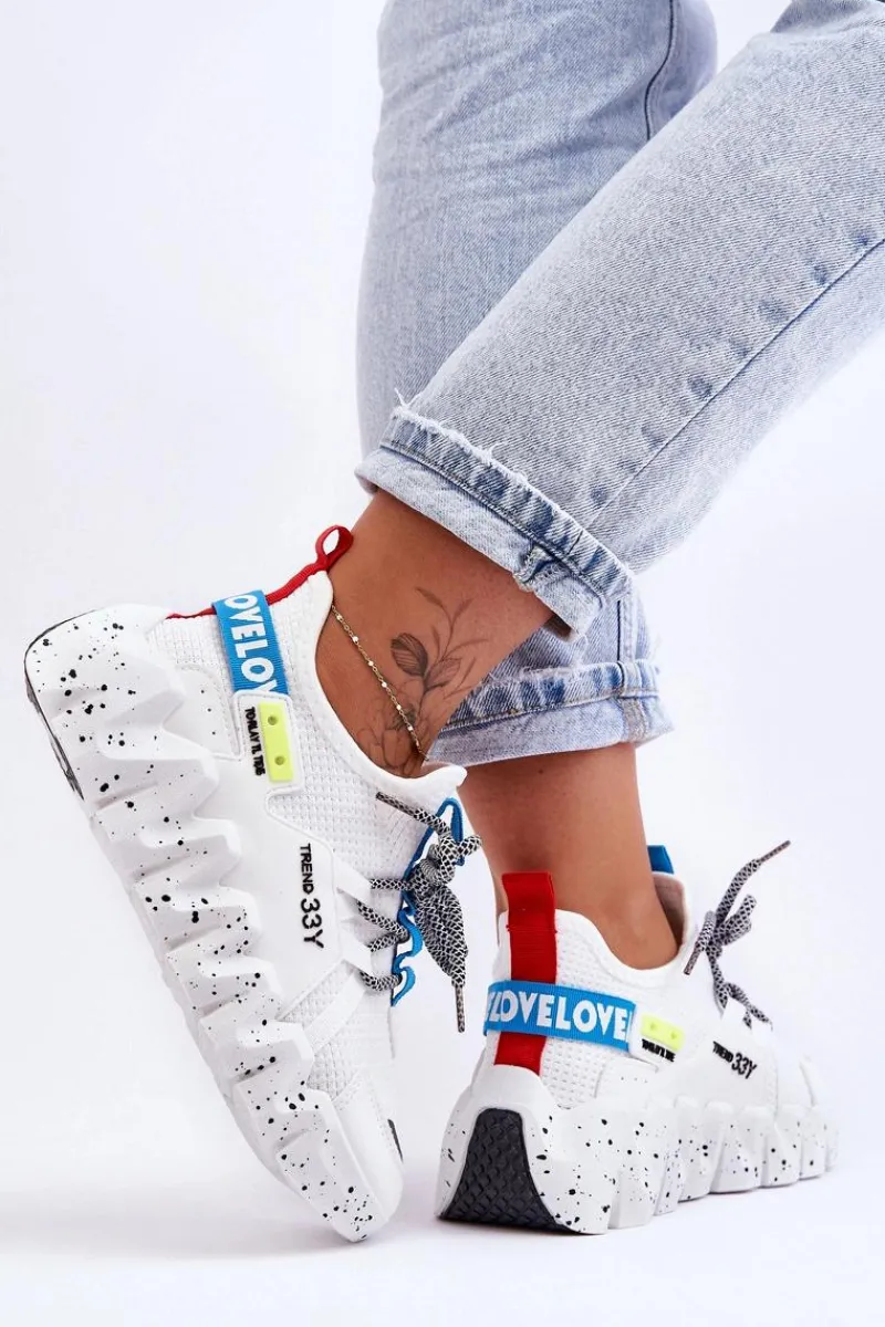 Hot Boto Wsuwane Modne Sneakersy Białe Evolution