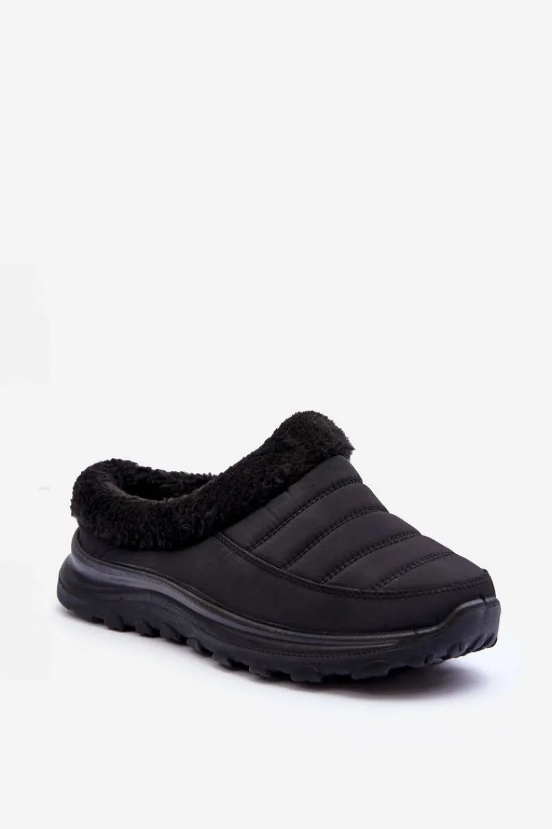 Clearance Evento Wsuwane Niskie Śniegowce Czarne Olwina