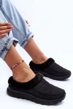 Clearance Evento Wsuwane Niskie Śniegowce Czarne Olwina