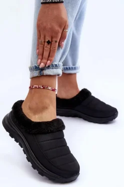 Clearance Evento Wsuwane Niskie Śniegowce Czarne Olwina