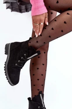 Czarne Botki|Botki Płaskie><noscript><img width=