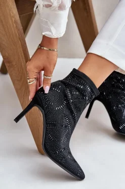 Czarne Botki|Botki Na Obcasie><noscript><img width=