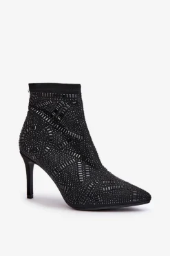 Czarne Botki|Botki Na Obcasie><noscript><img width=