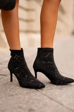 Czarne Botki|Botki Na Obcasie><noscript><img width=