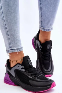 Best Wygodne Buty Sportowe Memory Foam System Big Star LL274335 Czarne Damskie Buty Sportowe Big Star|Sneakersy Damskie