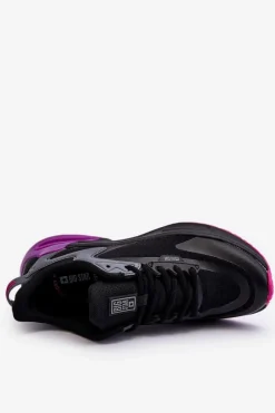 Best Wygodne Buty Sportowe Memory Foam System Big Star LL274335 Czarne Damskie Buty Sportowe Big Star|Sneakersy Damskie