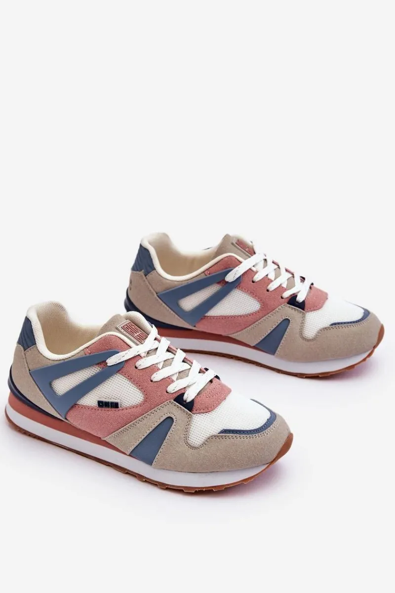 Sneakersy Damskie|Buty Sportowe Big Star>Big Star Shoes Wygodne Damskie Sneakersy Memory Foam Big Star LL274951 Niebieskie