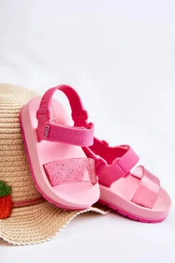 Chłopięce|Dziewczęce></noscript>ZAXY Wygodne Dziecięce Sandałki Pachnące JJ385026 Różowe