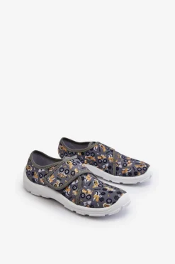 Online Wygodne Kapcie Chłopięce Na Rzep 974Y552 Szare Dzieci Chłopięce|Back To School