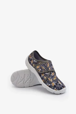 Online Wygodne Kapcie Chłopięce Na Rzep 974Y552 Szare Dzieci Chłopięce|Back To School