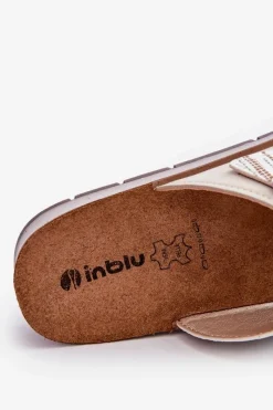 Hot Wygodne Klapki Damskie Z Klamrami CP000045 Beżowe Damskie Klapki Damskie Klasyczne