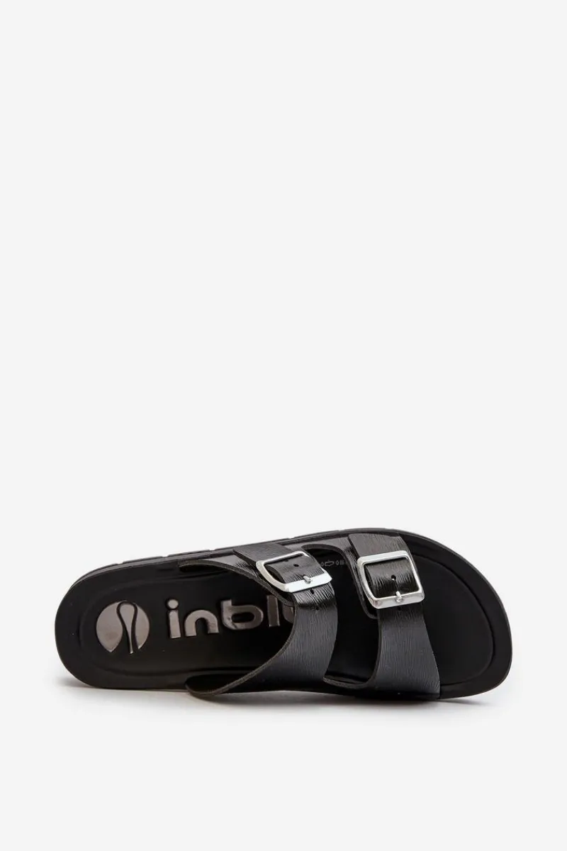 Wygodne Klapki Damskie Z Klamrami CP000034 Czarne Damskie Klapki Damskie Klasyczne