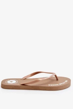 Hot Wygodne Klapki Japonki Big Star LL274796 Beżowe Damskie Klapki Sportowe|Klapki Damskie Big Star