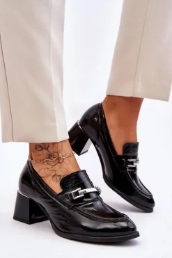 Best Boto Wygodne Lakierowane Czółenka Czarne Lemar Damira