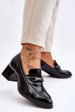 Best Boto Wygodne Lakierowane Czółenka Czarne Lemar Damira