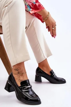 Best Boto Wygodne Lakierowane Czółenka Czarne Lemar Damira