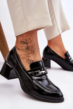 Best Boto Wygodne Lakierowane Czółenka Czarne Lemar Damira