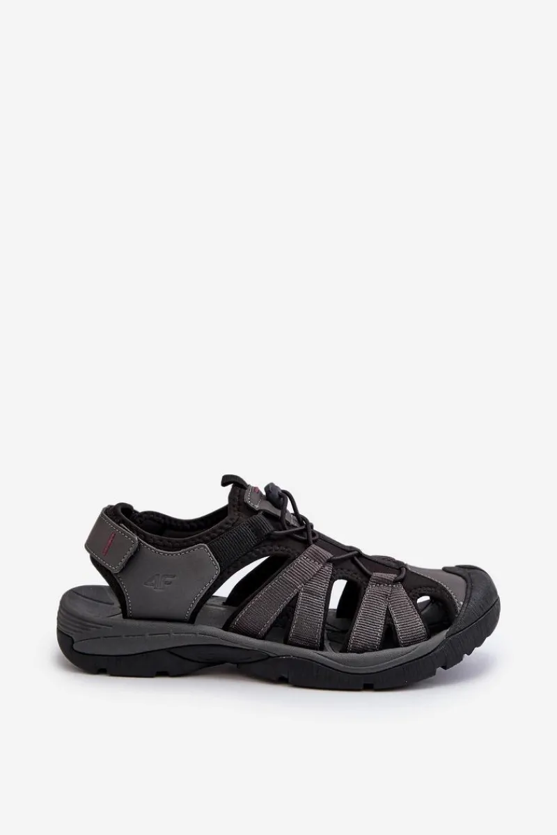 Hot Wygodne Męskie Sandały RSS2SANM058-23S Szare Męskie Sandały Męskie