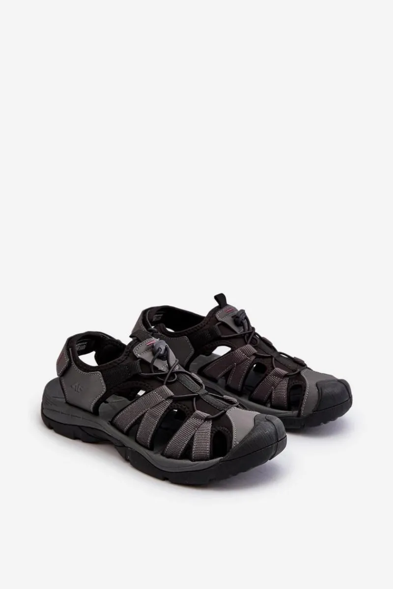 Hot Wygodne Męskie Sandały RSS2SANM058-23S Szare Męskie Sandały Męskie