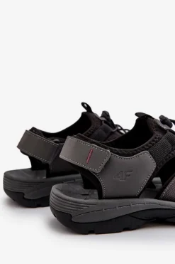 Hot Wygodne Męskie Sandały RSS2SANM058-23S Szare Męskie Sandały Męskie