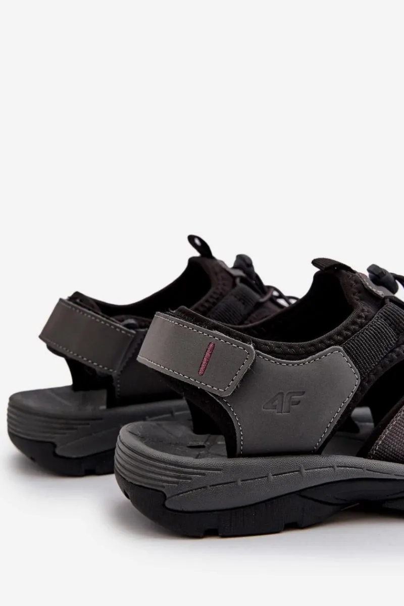 Hot Wygodne Męskie Sandały RSS2SANM058-23S Szare Męskie Sandały Męskie