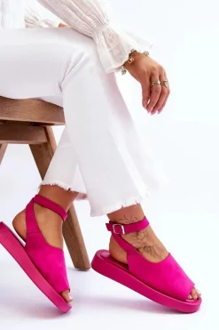 Sandały Płaskie><noscript><img width=