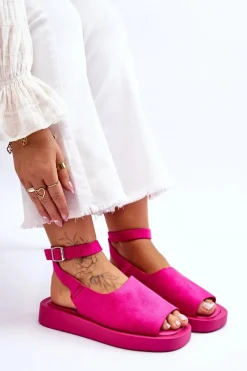 Sandały Płaskie><noscript><img width=