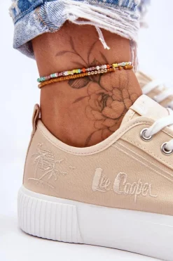 Clearance Wygodne Trampki Na Platformie LCW-23-31-1808L Beżowe Damskie Trampki Damskie Niskie