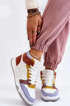 Outlet Boto Wysokie Damskie Buty Sportowe Trampki Multikolor Rumour