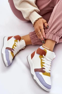 Outlet Boto Wysokie Damskie Buty Sportowe Trampki Multikolor Rumour