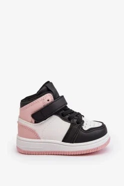 Outlet Wysokie Dziecięce Buty Sportowe Biało-Różowe Teredite Dzieci Chłopięce|Dziewczęce