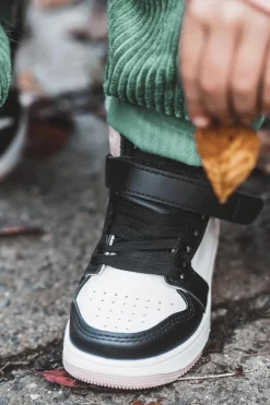 Outlet Wysokie Dziecięce Buty Sportowe Biało-Różowe Teredite Dzieci Chłopięce|Dziewczęce