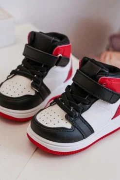 Online Boto Wysokie Dziecięce Buty Sportowe Biało-Czerwone Teredite Biały