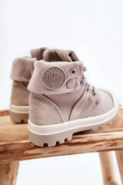 Clearance Boto Wysokie Dziecięce Trampki Wiązane Szare Tobby